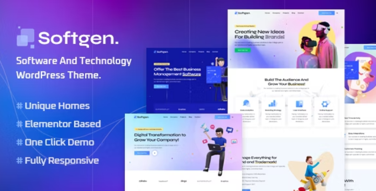 Softgen - Software & Technology WordPress Theme