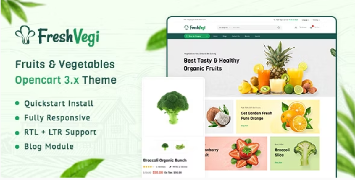 Freshvegi - Fruits & Vegetables Opencart 3.x Responsive Theme