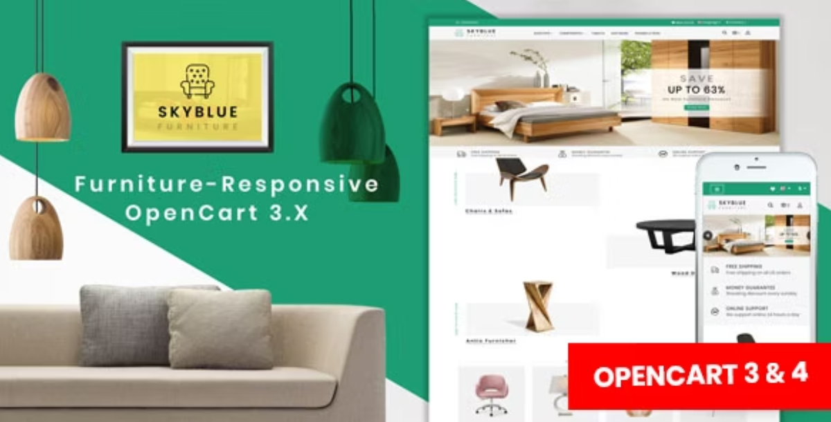 Skyblue Furniture and Home Decor OpenCart 4 & 3 Responsive Theme